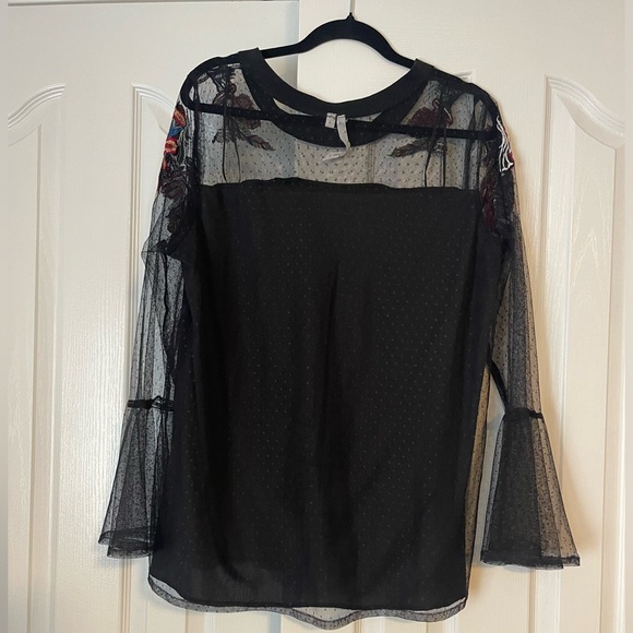 Ny Collection Size XL Black Long Sleeve Top - Picture 5 of 5